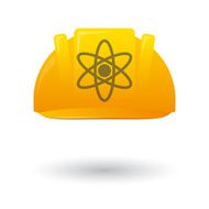 Work helmet wit an atom