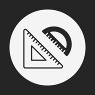 Triangle ruler icon N8