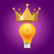 idea is king bulb shine lamp crown queen