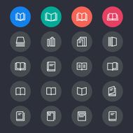 Book line icons