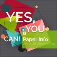 Flat design square banner with slogan N30