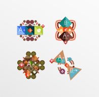 Set of abstract geometric shapes with options N5