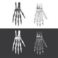 set of skeleton hands
