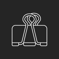 Binder Clip line icon N3