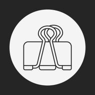 Binder Clip line icon N4