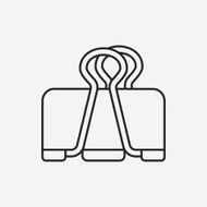 Binder Clip line icon N5
