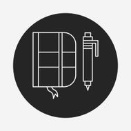 notebook line icon N6