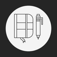 notebook line icon N8