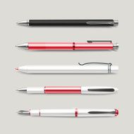 graceful red pens set N2