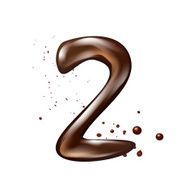 3d liquid chocolate number 2