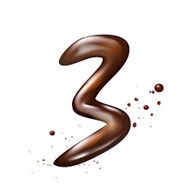 3d liquid chocolate number 3