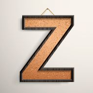 3d wooden frame cork board letter Z