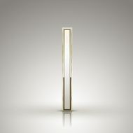 3d elegant pearl white alphabet I