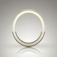 3d elegant pearl white alphabet O