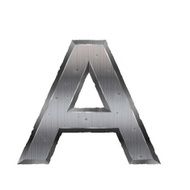 3d metal letter A