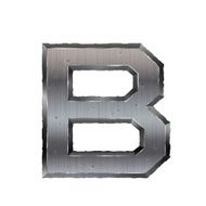 3d metal letter B