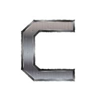 3d metal letter C