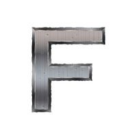 3d metal letter F