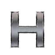 3d metal letter H