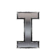 3d metal letter I