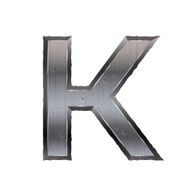 3d metal letter K