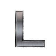 3d metal letter L