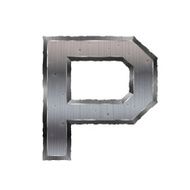 3d metal letter P