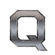 3d metal letter Q