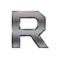 3d metal letter R