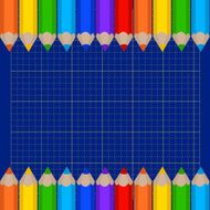 background of the cutting mat and border colored pencils