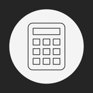 calculator line icon N19