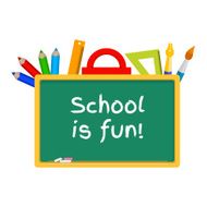 blackboard stationery school is fun