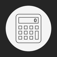 calculator line icon N23