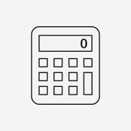 calculator line icon N24