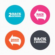Back to school icons Studies after the holidays N17