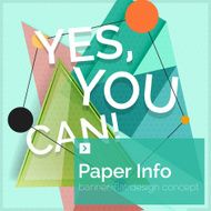 Flat design square banner with slogan N34