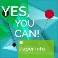 Flat design square banner with slogan N37