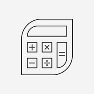 calculator line icon N25