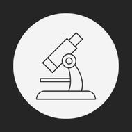 Microscope line icon N16
