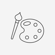 Palette line icon N25