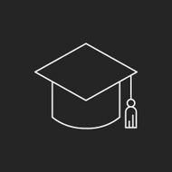 Graduation cap line icon N9