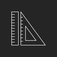 Triangle ruler line icon N9
