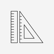 Triangle ruler line icon N11