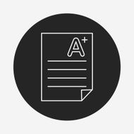 Examination paper line icon N5