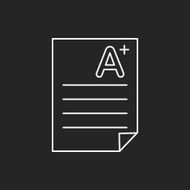 Examination paper line icon N6