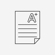 Examination paper line icon N8
