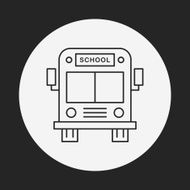 school bus line icon N10