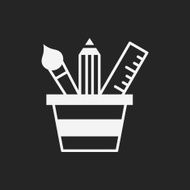 pencil and ruler icon N8