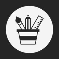 pencil and ruler icon N9