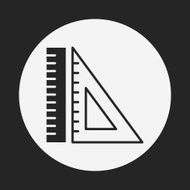 Triangle ruler icon N12